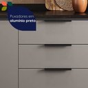 Ver imagem 6 de Balcão de Cozinha 120cm com Rodapé e Tampo 1 Porta e 3 Gavetas Lumina Cinza