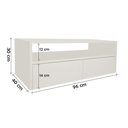 Ver imagem 5 de Rack para Tv Suspenso Bancada com Nicho e Gaveta Off White Laca