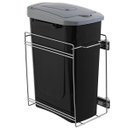 Ver imagem 1 de Lixeira de Embutir Preta Masutti Deslizante para Cozinha 15l com Tampa Click com Corrediças