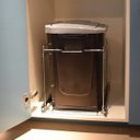 Ver imagem 2 de Lixeira de Embutir Preta Masutti Deslizante para Cozinha 15l com Tampa Click com Corrediças