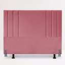 Ver imagem 2 de Cabeceira Suede Moderna King 195 Cm Estofada Cama Box Frame:rosa
