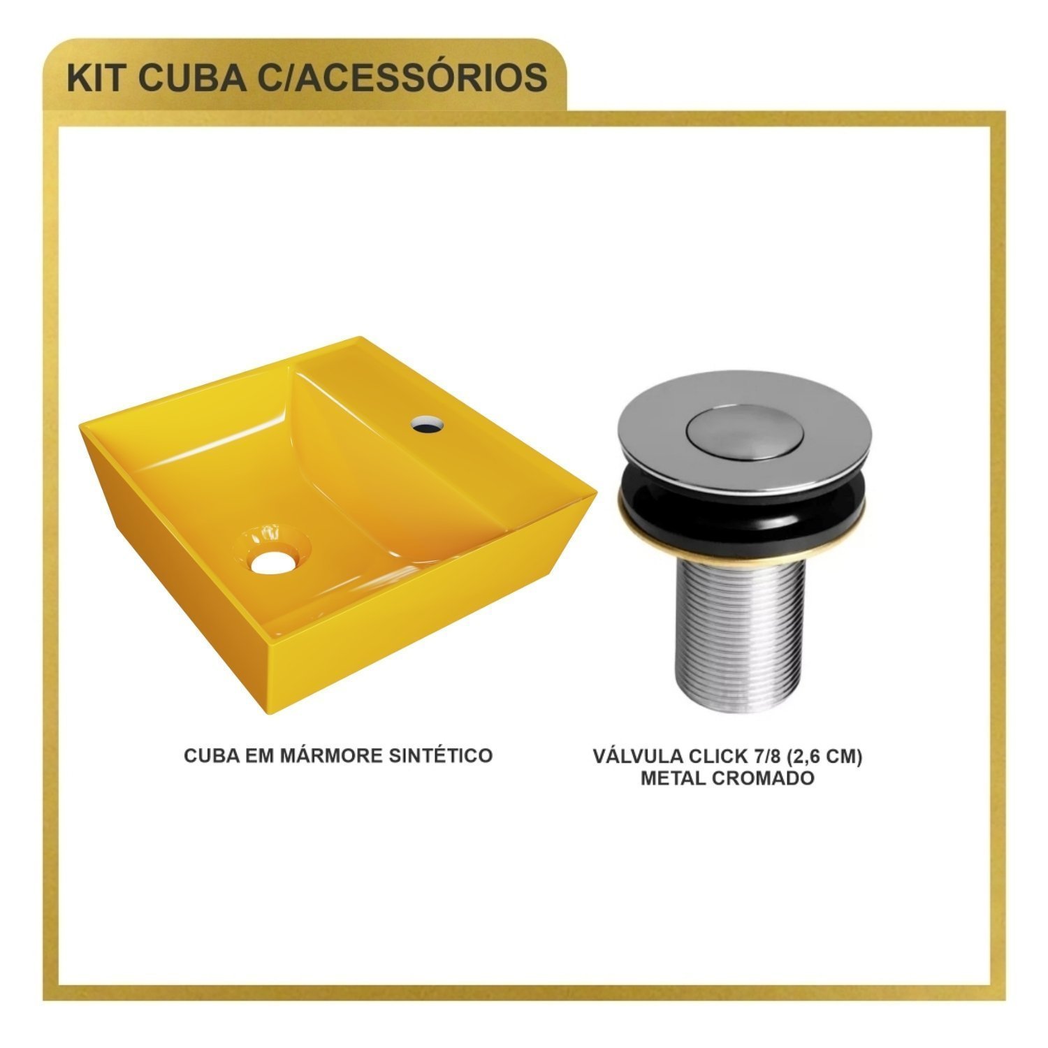 Kit Cuba Aq33 Volcano com Válvula Botão - 7