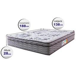 Colchão Casal Cama Inbox Ortofirm One Face Espuma D45 138x188x28 - 2
