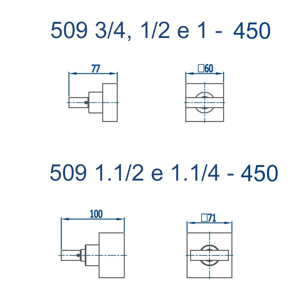 Acabamento para Registro 3/4, 1/2 e 1 Fani Horus Cromado 509 C450 - 2