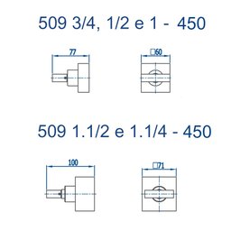 Acabamento para Registro 3/4, 1/2 e 1 Fani Horus Cromado 509 C450 - 2
