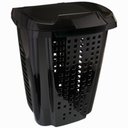 Ver imagem 1 de Roupeiro Telado com Cesto 70 Litros Preto - Rb5*pr-pr - Astra