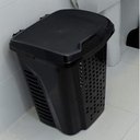 Ver imagem 2 de Roupeiro Telado com Cesto 70 Litros Preto - Rb5*pr-pr - Astra