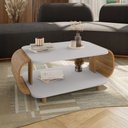 Ver imagem 2 de Mesa de Centro Alpine Off White/cinamomo - Pnr Móveis