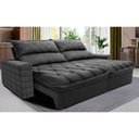 Ver imagem 1 de Sofá Retrátil e Reclinável 2,75m Molas Ensacadas Cama inBox Elegance com ThermoGel Velusoft
