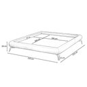 Ver imagem 3 de Cama King Base Box Pés Ferro 210cm Emma Bouclé Off White - Nexta Casa