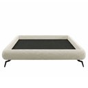 Ver imagem 5 de Cama King Base Box Pés Ferro 210cm Emma Bouclé Off White - Nexta Casa