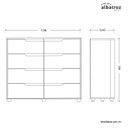 Ver imagem 6 de Cômoda 8 Gavetas em Mdp 136 Cm Doble