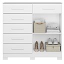 Ver imagem 5 de Cômoda para Quarto 6 Gavetas e 2 Portas Xangai Branco