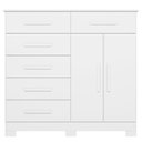 Ver imagem 7 de Cômoda para Quarto 6 Gavetas e 2 Portas Xangai Branco