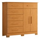 Ver imagem 2 de Cômoda para Quarto 6 Gavetas e 2 Portas Xangai Marrom/Cinamomo