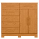 Ver imagem 7 de Cômoda para Quarto 6 Gavetas e 2 Portas Xangai Marrom/Cinamomo