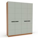 Ver imagem 1 de Roupeiro de 4 Portas e 4 Gavetas Lisboa Freijó e Verde Oliva Politorno