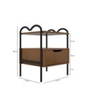 Ver imagem 3 de Mesa de Cabeceira 1 Gaveta 47x60cm Oasis Marrom
