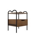 Ver imagem 2 de Mesa de Cabeceira 1 Gaveta 47x60cm Oasis Marrom