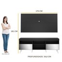 Ver imagem 7 de Rack com Painel TV 65" Retrô com Espelho Flórida Multimóveis V3138