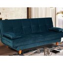 Ver imagem 1 de Sofá-cama Casal 3 Lugares Retrátil em Veludo Macio Espuma D26 Certificada Inmetro para Sala de Estar