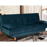 Sofá-cama Casal 3 Lugares Retrátil em Veludo Macio Espuma D26 Certificada Inmetro para Sala de Estar - 1
