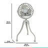 Mini Ventilador Portátil Multiuso Tripé Articulável Recarregável 3 Velocidades Silencioso - 4