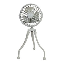 Mini Ventilador Portátil Multiuso Tripé Articulável Recarregável 3 Velocidades Silencioso - 1