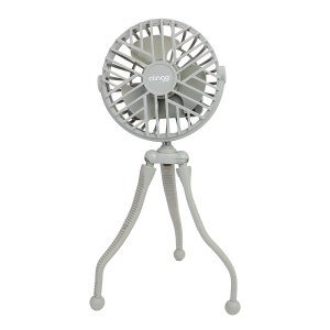 Mini Ventilador Portátil Multiuso Tripé Articulável Recarregável 3 Velocidades Silencioso