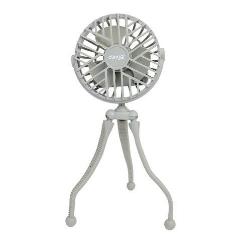 Mini Ventilador Portátil Multiuso Tripé Articulável Recarregável 3 Velocidades Silencioso