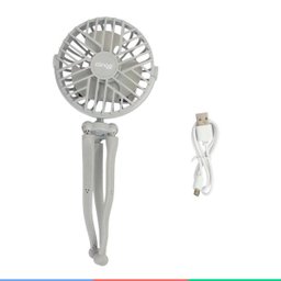 Mini Ventilador Portátil Multiuso Tripé Articulável Recarregável 3 Velocidades Silencioso - 7