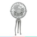 Ver imagem 5 de Mini Ventilador Portátil Multiuso Tripé Articulável Recarregável 3 Velocidades Silencioso