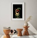 Ver imagem 1 de Quadro Fruto Proibido- Serpente Maçã 24x18cm - com Vidro:madeira Branca