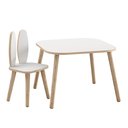 Ver imagem 1 de Conjunto Mesa Quadrada com Uma Cadeira Coelho