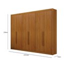 Ver imagem 2 de Guarda Roupa 6 Portas Diamante Gold Cinamomo - Leifer Móveis