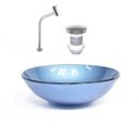 Ver imagem 1 de Kit Cuba Vidro Redonda 35cm Torneira + Válvula