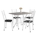Ver imagem 1 de Conjunto De Mesa Itália New Com 4 Cadeiras 1,00m Artefamol