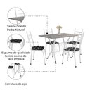 Ver imagem 3 de Conjunto De Mesa Itália New Com 4 Cadeiras 1,00m Artefamol