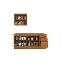 Ver imagem 4 de Kit Cozinha Modulada 5 Peças Ciela (1aéreo+2balcões+2complementos) C5p118 Canela/azul Profundo -