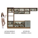Ver imagem 6 de Armário de Cozinha Completa 330cm Rustic Cinza Agata Madesa 01