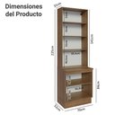 Ver mais imagens de Kit Balcão + Cristaleira 70cm Rustic Branco Glamy Madesa 01 Rustic Branco