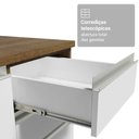 Ver imagem 3 de Kit Balcão + Cristaleira 70cm Rustic Branco Glamy Madesa 01 Rustic Branco