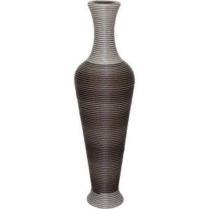 GARRAFA DECORATIVA 100x29x29cm PLÁSTICO CINZA