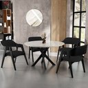 Ver imagem 2 de Kit 2 Cadeiras Sala de Jantar Estar Living Estofada Suran L02 Preto Suede Preto - Lyam Decor