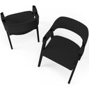 Ver imagem 6 de Kit 2 Cadeiras Sala de Jantar Estar Living Estofada Suran L02 Preto Suede Preto - Lyam Decor