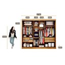 Ver imagem 3 de Guarda Roupa 3 Portas De Correr 4 Gavetas Spazzio Novo Horizonte Cumaru