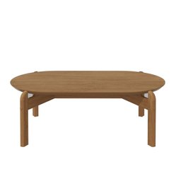 Mesa de Centro com Tampo Oval e Pés em Madeira Maciça Lizz Oblonga - 7