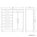 Ver imagem 3 de Cômoda 8 Gavetas 2 Portas com Cabideiro Verona Branco