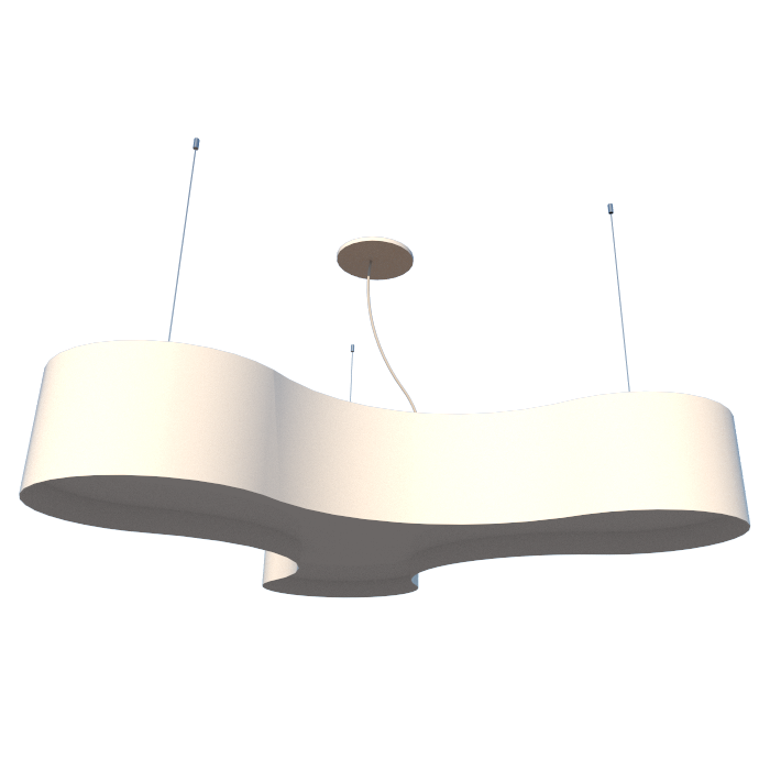 Lustre Pendente Triangulo 100cm em Madeira Laca Branco ou Preto - 4