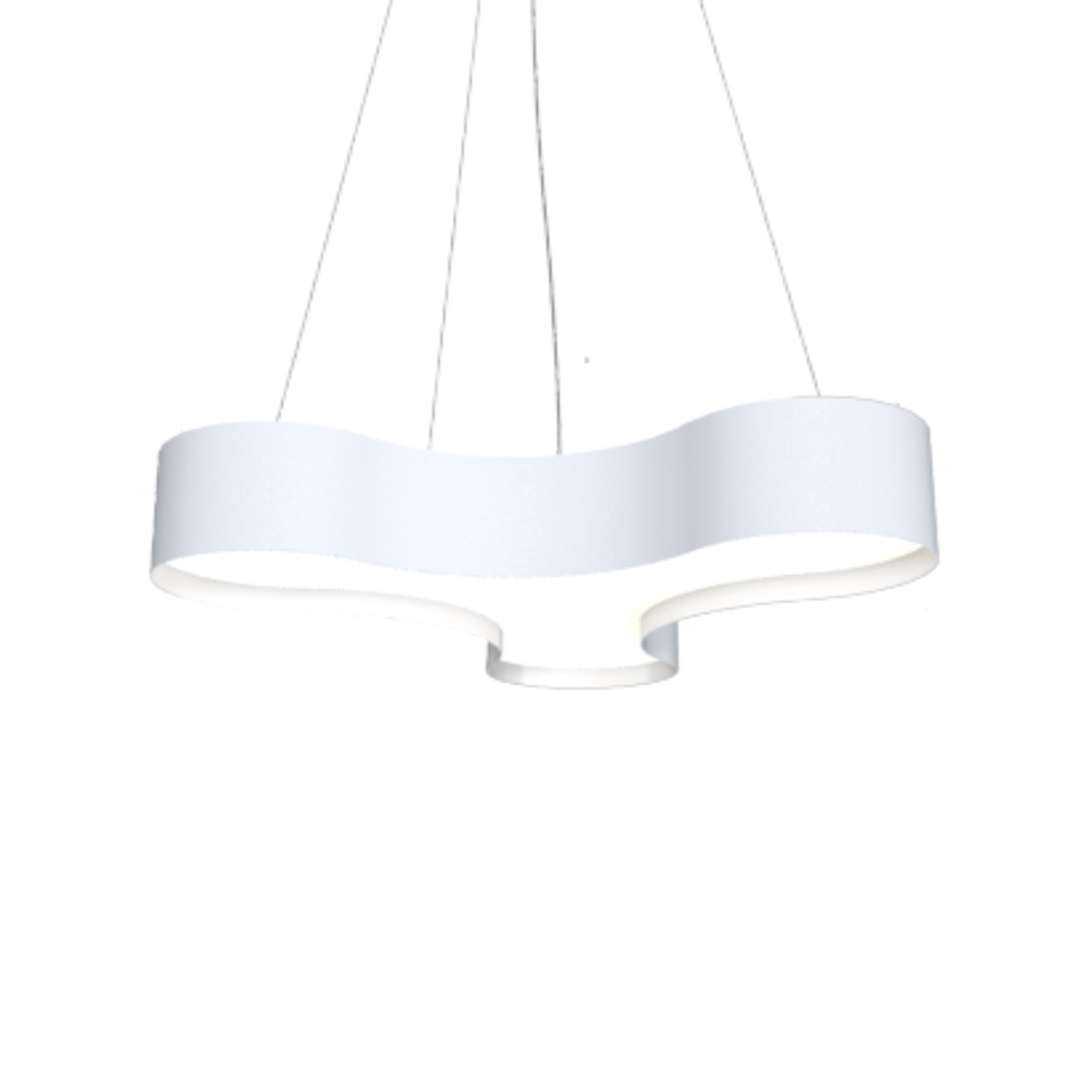 Lustre Pendente Triangulo 100cm em Madeira Laca Branco ou Preto - 2